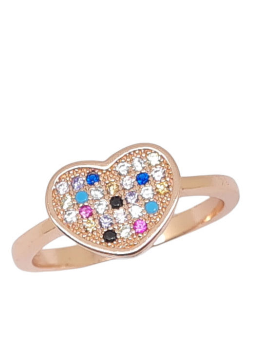 Mentzos Women's Silver Gold Plated Ring Mentzos Women's Silver Gold Plated Ring