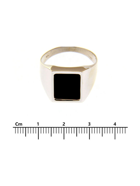 Mentzos Damen Ring mit Steinen aus Weißgold 9K