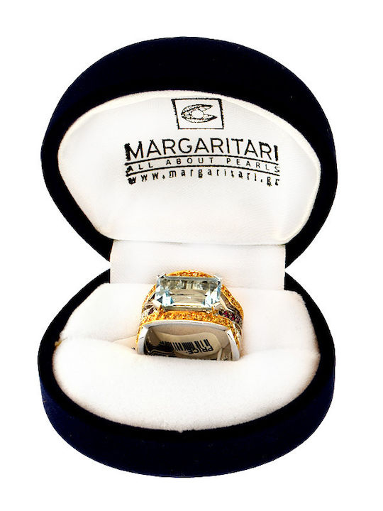 Margaritari Дамски Пръстен От Бяло Злато 18 Карата Margaritari Дамски Пръстен От Бяло Злато 18 Карата