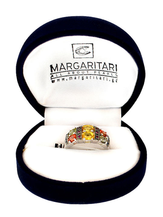 Margaritari Дамски Пръстен От Бяло Злато 18 Карата Margaritari Дамски Пръстен От Бяло Злато 18 Карата