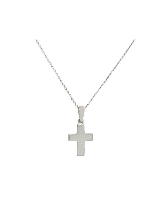 Xryseio Women's White Gold Cross 14K