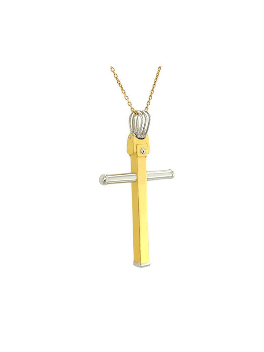 Xryseio Herren Gold Kreuz 18K