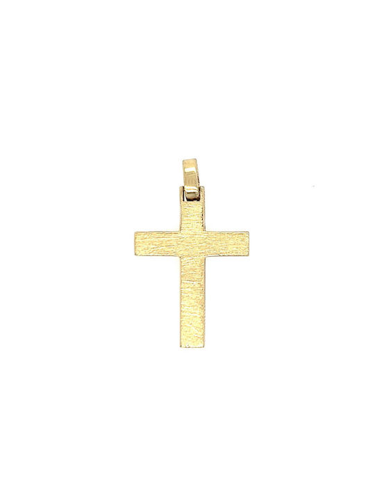 Xryseio Herren Gold Kreuz 14K Beidseitig