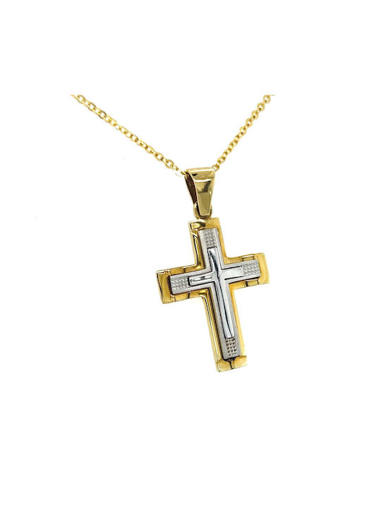 Xryseio Men's Gold Cross 9K