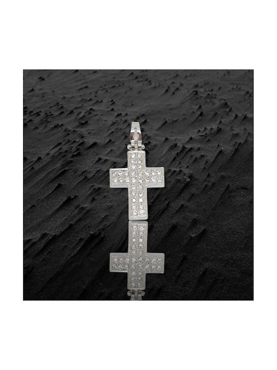 Mentzos White Gold Cross 14K