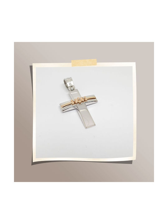 Mentzos White Gold Cross 14K