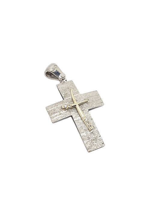 Mentzos White Gold Cross 14K