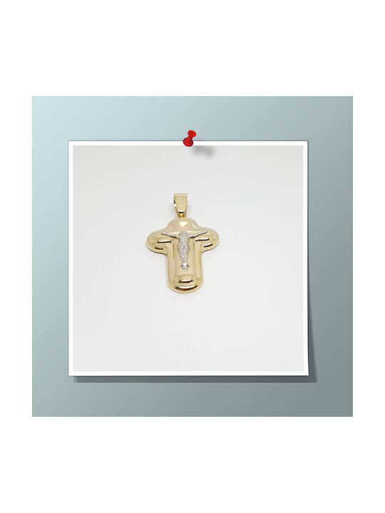 Mentzos Gold Cross 14K with the Crucified