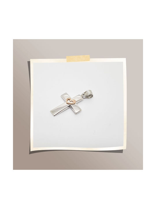 Mentzos White Gold Cross 14K