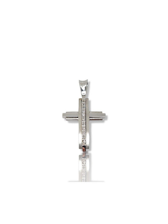 Mentzos White Gold Cross 14K