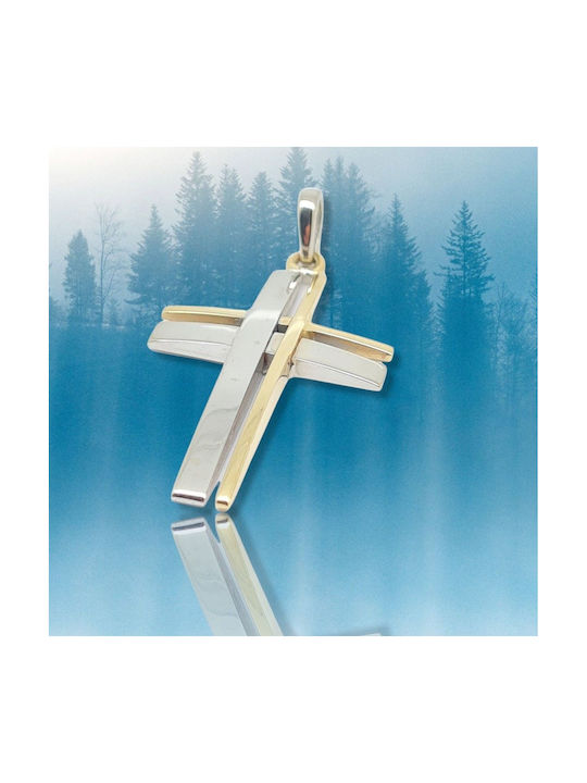 Mentzos White Gold Cross 14K