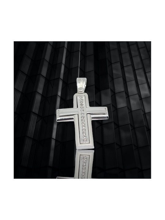 Mentzos White Gold Cross 14K