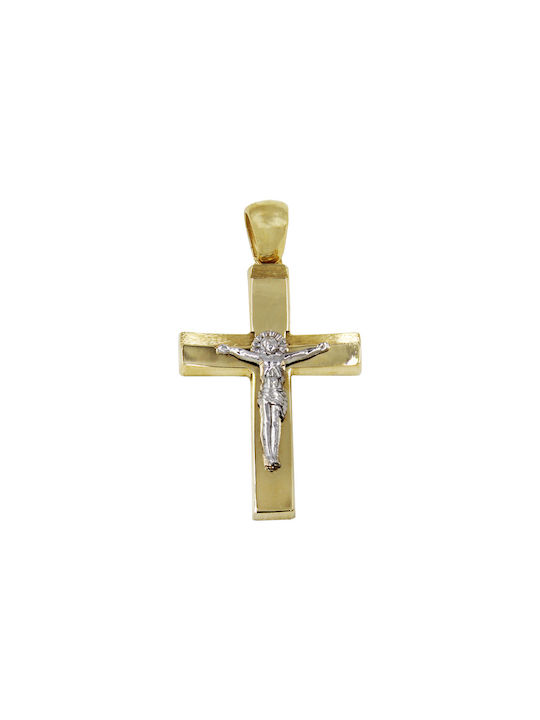 Roloi Kaliamanis Men's Gold Cross 14K Double Sided with the Crucified