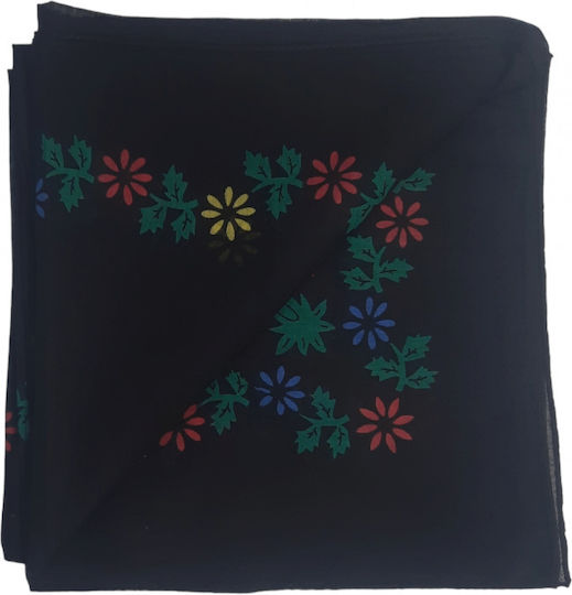 Afoi Giannakopouloi Women's Black Scarf Traditional Costume Accessory