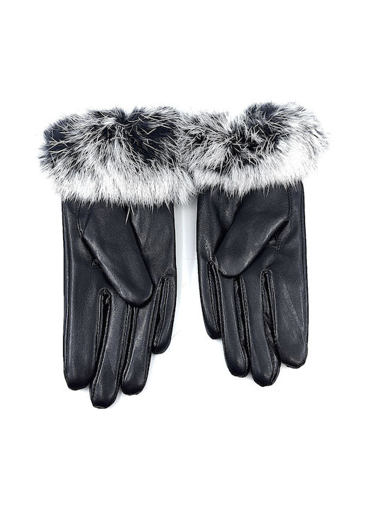 Legend Accessories Schwarz Leder Handschuhe Berührung