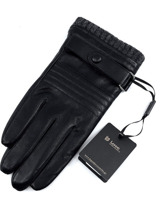 Men's Leather Touch Gloves Black