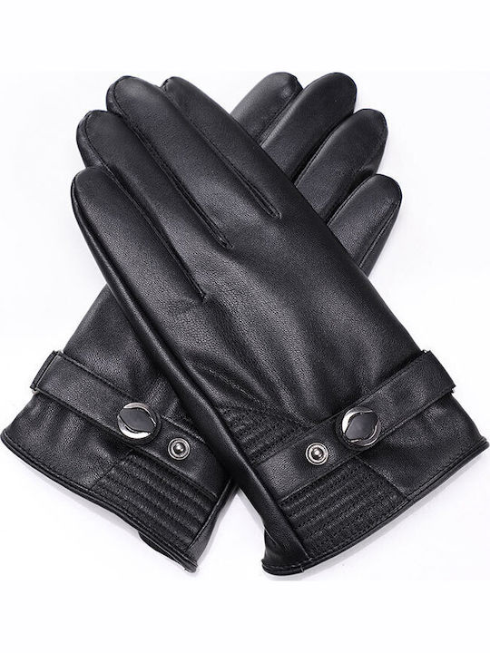 Men's Leather Touch Gloves Black