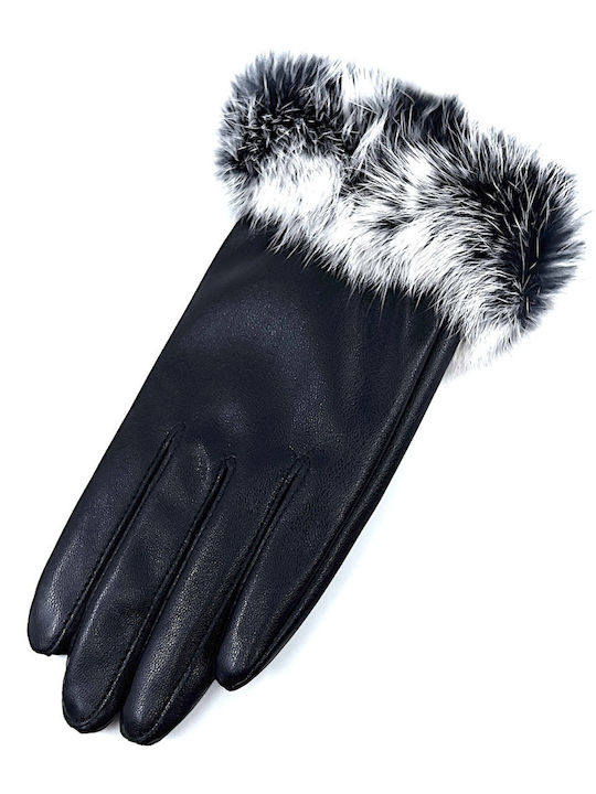 Women's Leather Touch Gloves Black