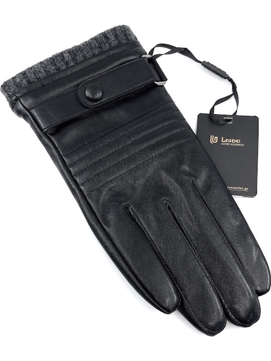 Men's Leather Touch Gloves Black