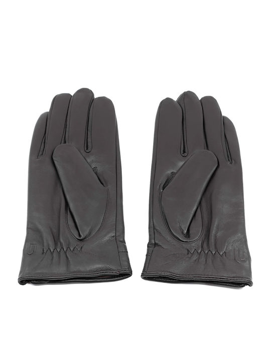 Men's Leather Touch Gloves Brown
