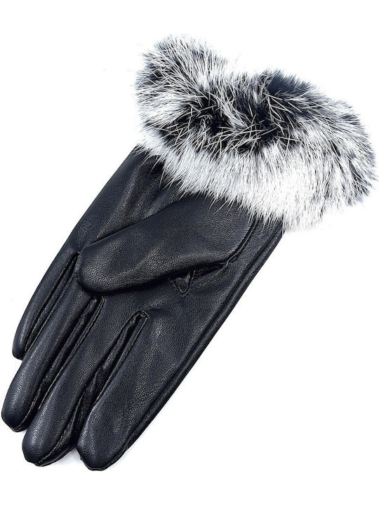 Women's Leather Touch Gloves Black