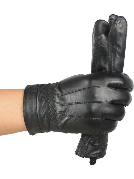 Men's Leather Touch Gloves Black