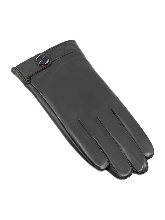 Men's Leather Touch Gloves Brown