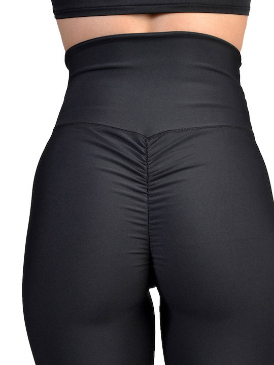 Training Women's Long Firming High Waist & Push Up Black Leggings
