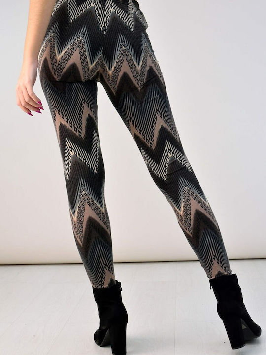 Frauen Lang Leggings Braun