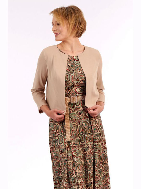 BelleFille Damen Blazer Beige