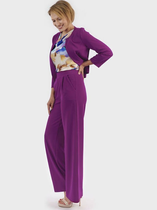 BelleFille Women's Blazer Magenta