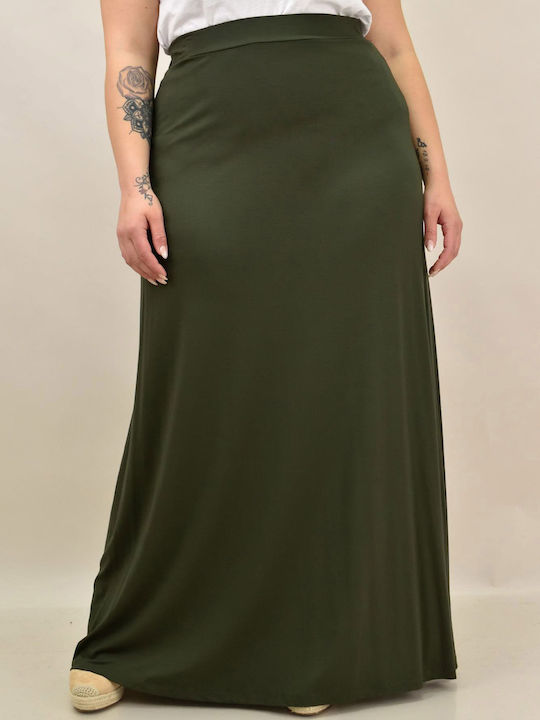 High-waisted Maxi Skirt Khaki
