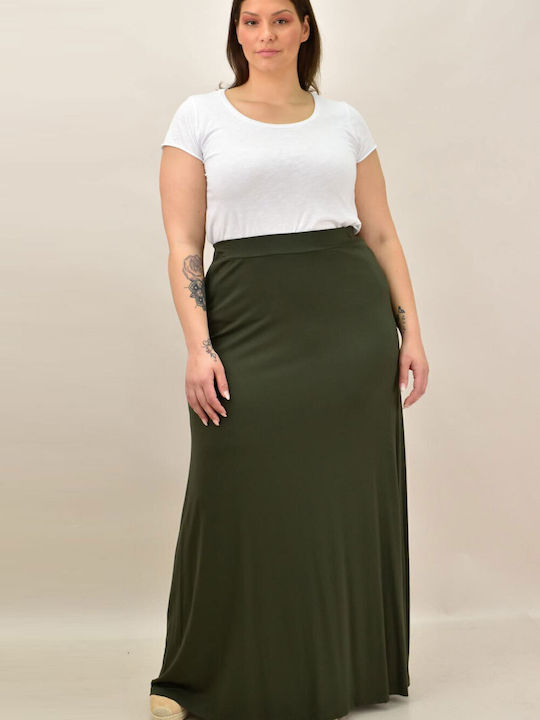 High-waisted Maxi Skirt Khaki