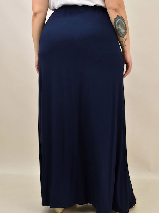 High-waisted Maxi Skirt Navy Blue