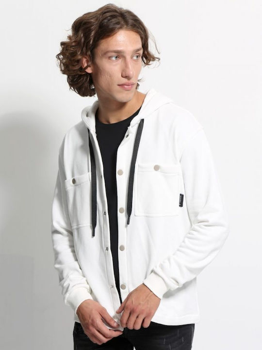 Tresor Men's Cardigan with Zipper White