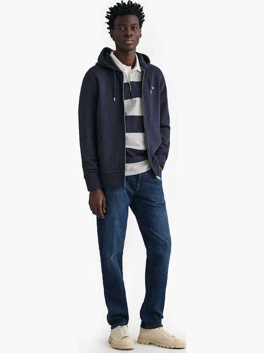 Cardigan with Hood Navy Blue