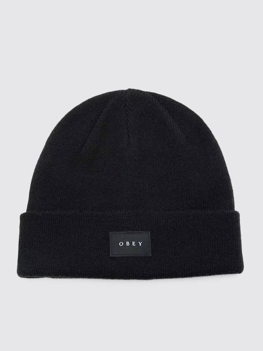 Obey Knitted Beanie Cap Black