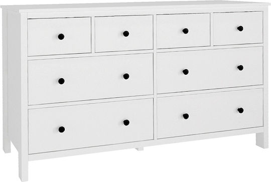 Bufet Sabina Din Lemn Cu Sertare Alb 160x50x96cm