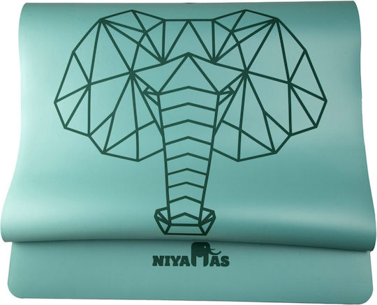 Niyamas Exercise Mat Green with Carry Strap (183x68x0.5cm)