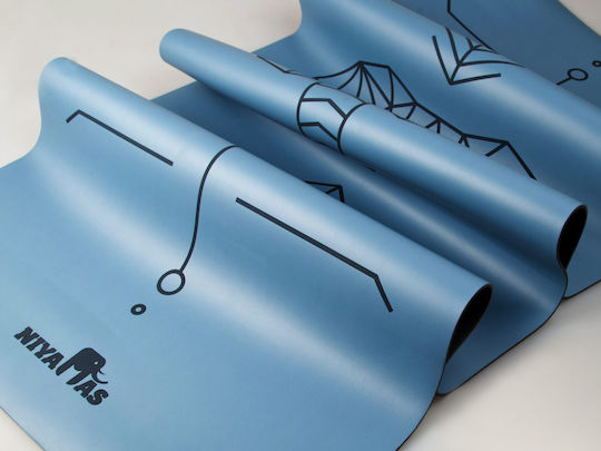 Niyamas Exercise Mat Blue with Carry Strap (183x68x0.5cm)