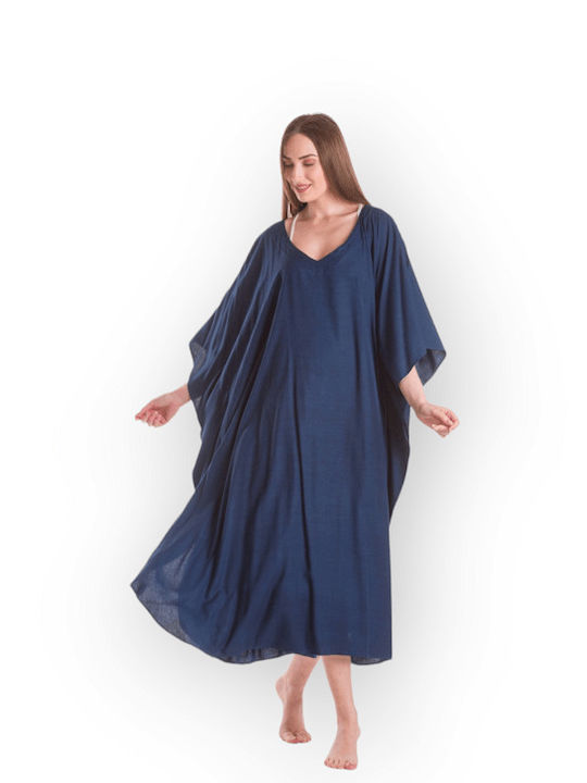 Rima Beachwear Damen Kaftan Strand Marineblau