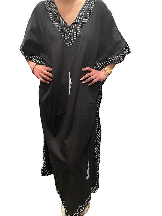 Platinum Fashion Damen Kaftan Strand Schwarz