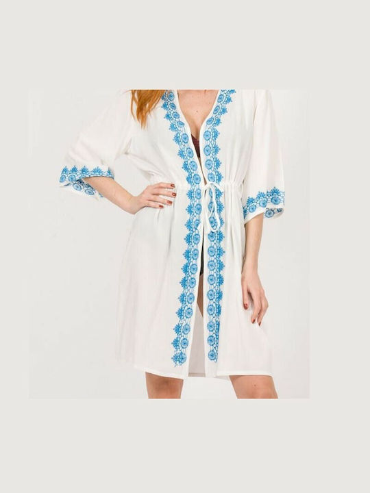 FantazyStores Feminin Caftan de Plajă Alb