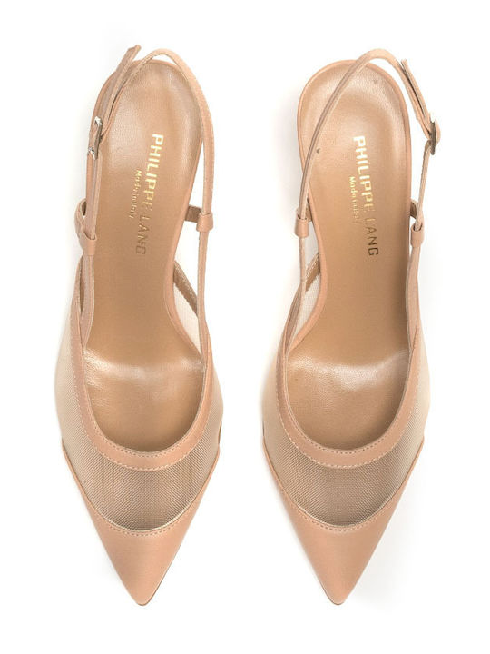 Leder Pumps Rosa