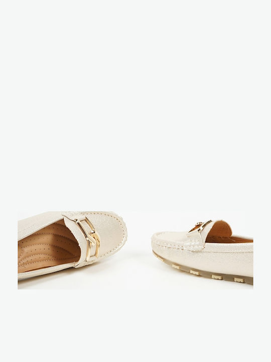 Women's Loafers in Beige Color