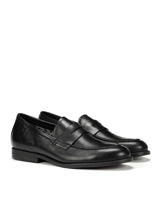 HABANA Men's Leather Loafers Black