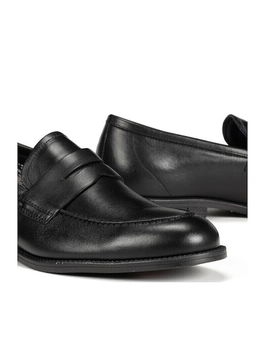 HABANA Men's Leather Loafers Black