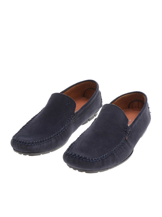 Aero by Kasta Men's Leather Moccasins Blue