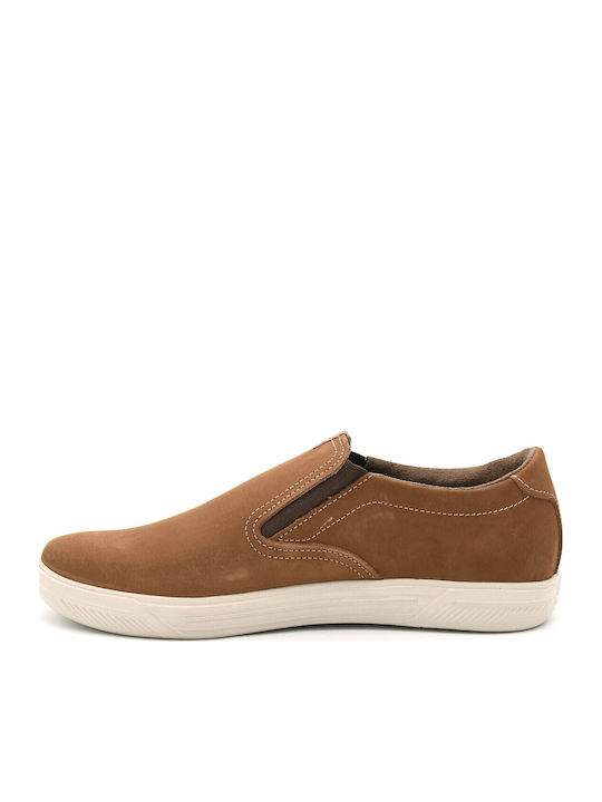 Δερμάτινα Ανδρικά Loafers σε Καφέ Χρώμα
