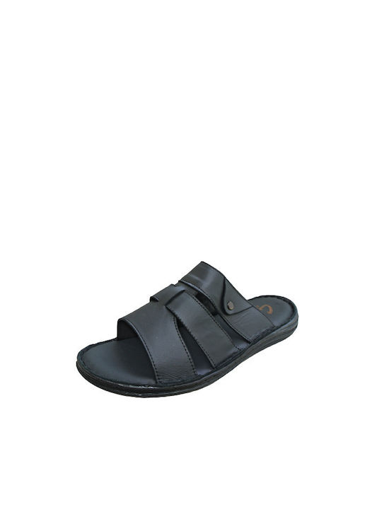 Gale Leder Herrensandalen in Schwarz Farbe